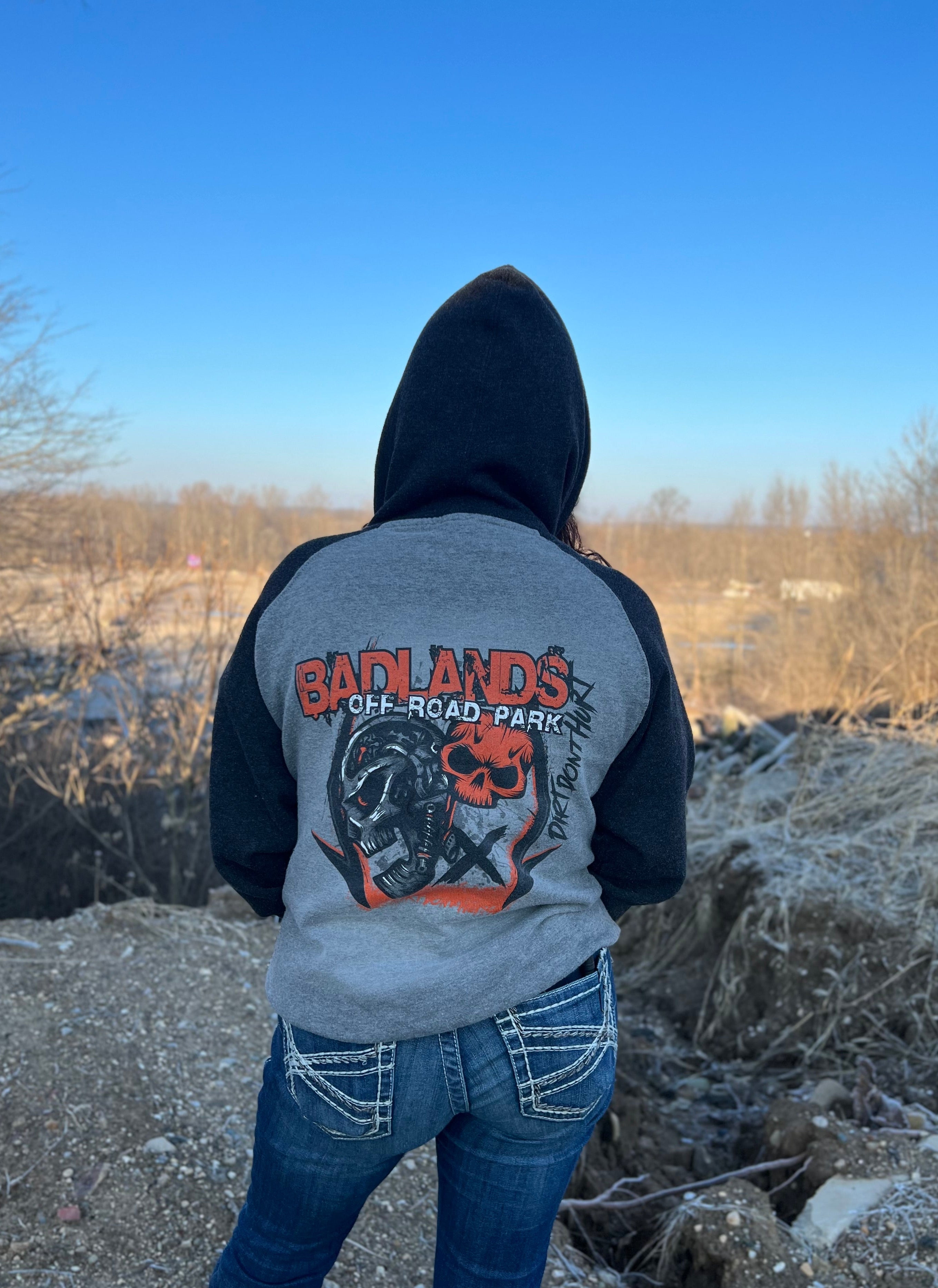 Dirt Don't Hurt W/ Skull Badlands Hoodie