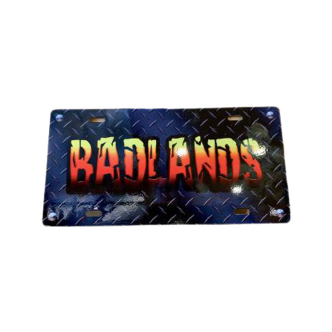 Badlands Diamond Black License Plate