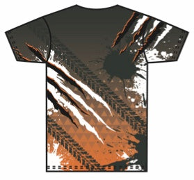 Badlands Youth All-Over Orange Splatter T-Shirt