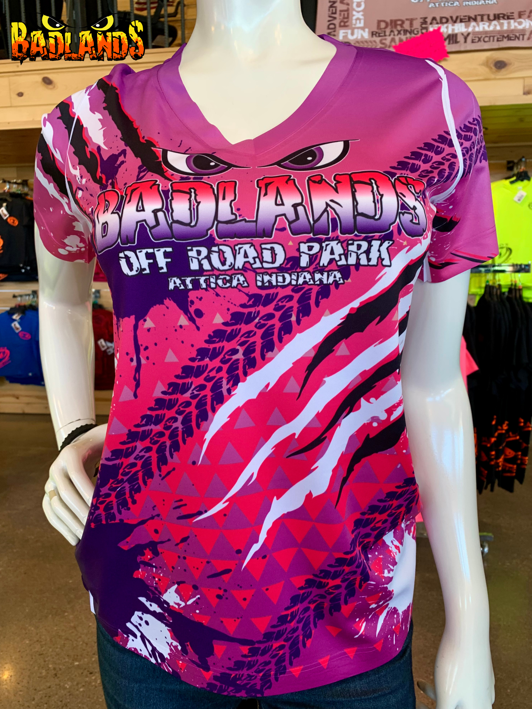 Badlands Women's Pink All-Over Splatter T-Shirt