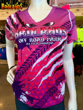 Badlands Women's Pink All-Over Spatter T-Shirt