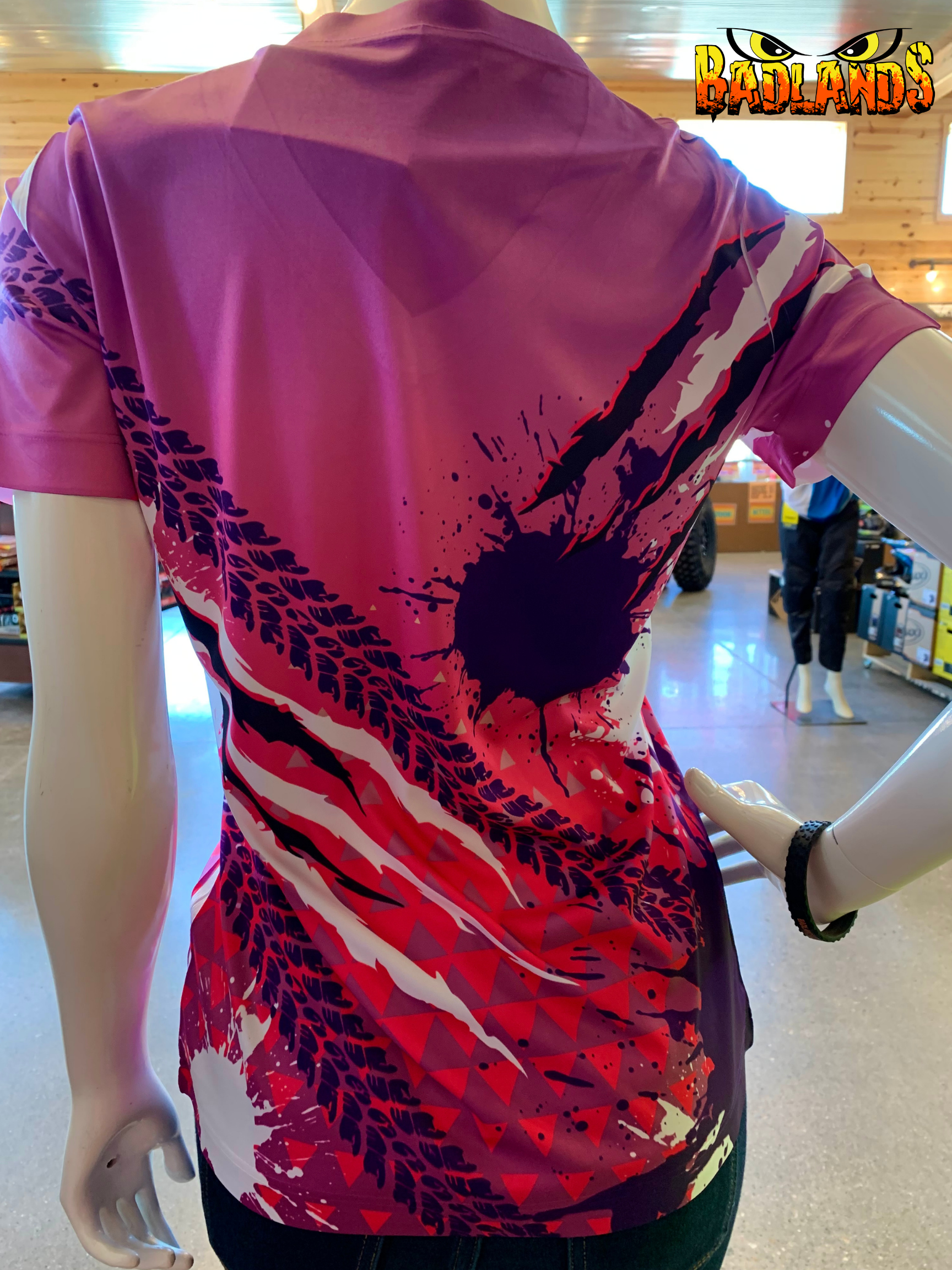 Badlands Women's Pink All-Over Splatter T-Shirt