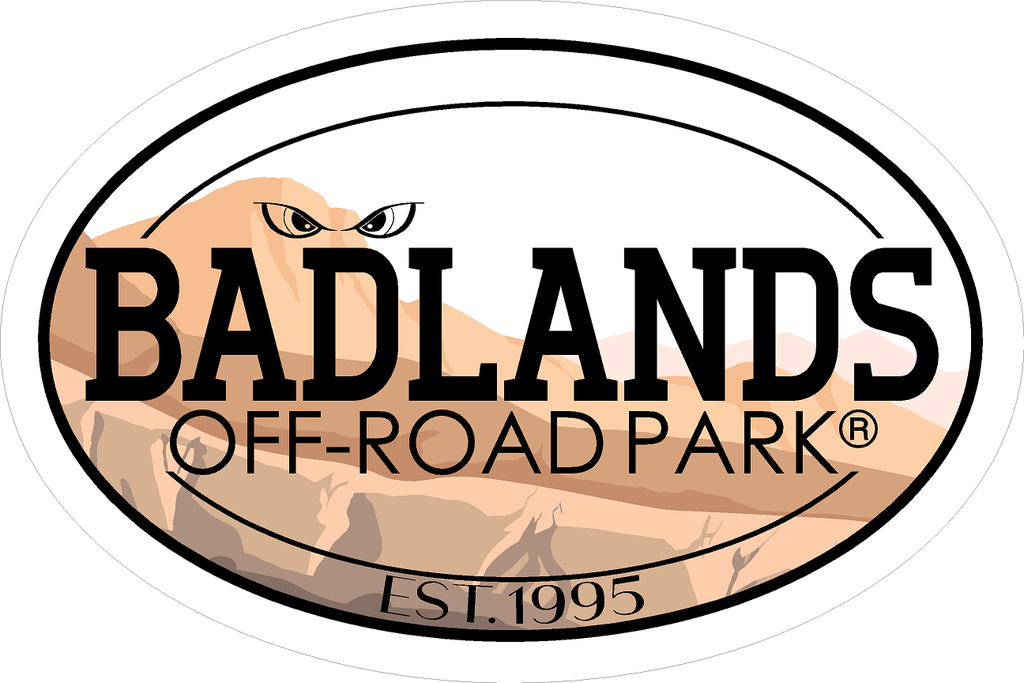 Badlands Oval Dunes Sticker
