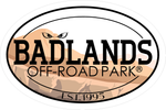Badlands Oval Dunes Sticker