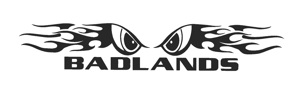 Badlands Flaming Eyes Decal