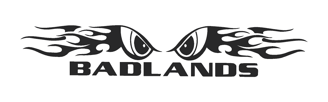 Badlands Flaming Eyes Decal