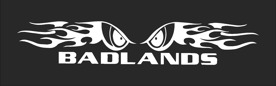 Badlands Flaming Eyes Decal