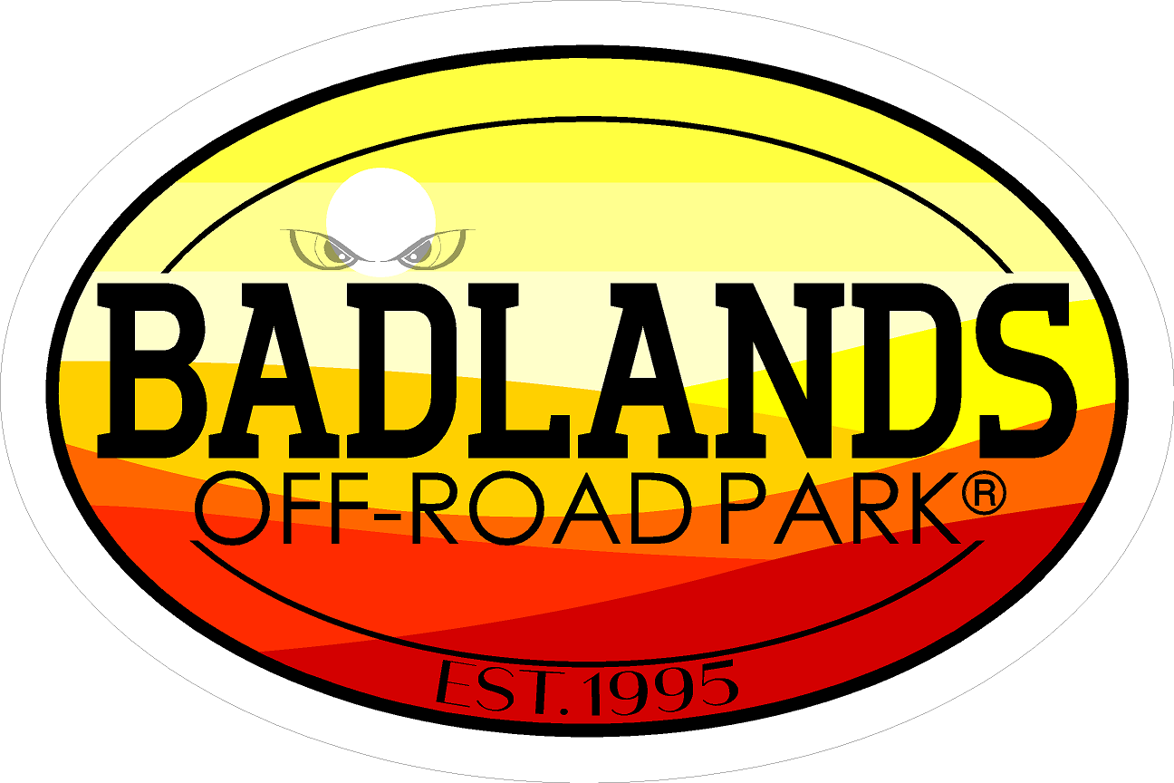 Badlands Oval Sunset Sticker