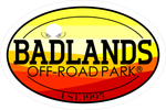 Badlands Oval Sunset Sticker